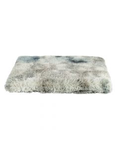 Cama para mascota afelpada gris