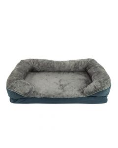 Cama para mascota afelpada gris