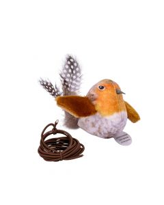 Peluche ave para mascota con sensor táctil sonido multicolor