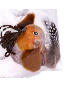 Peluche ave para mascota con sonido multicolor