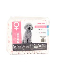 Pañal desechable para mascota M 4-9kg 12und