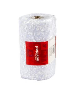 Cinta escarchada blanca larga