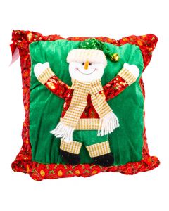 Cojín muñeco nieve navideño