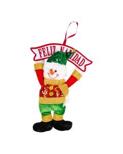 Peluche muñeco nieve navideño