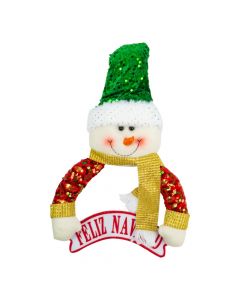Figura colgante muñeco nieve