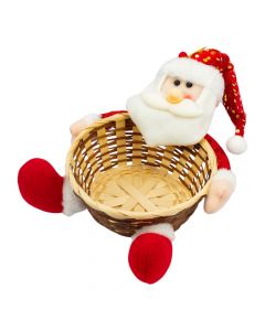 Canasta navideña con peluche