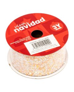 Cinta navideña escarchada