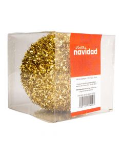 Esfera navideña dorada