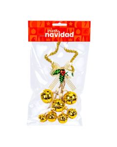 Figura colgante estrella navideño 25cm dorado
