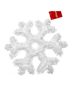 Figura navideña copo nieve 32cm blanco
