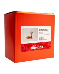 Figura reno navideño dorado