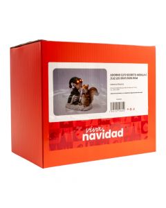 Figura Elfo y ardilla con luz LED