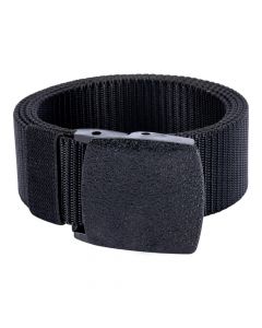 Faja para hombre lisa con hebilla metálica negro