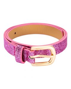 Faja para niña escarchada fucsia con dorado