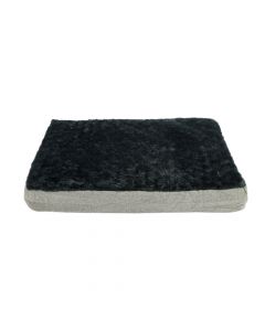 Cama para mascota afelpada gris