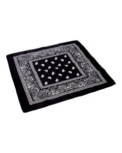 Pañuelo típico estampado negro