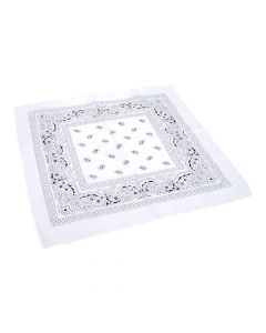 Pañuelo típico estampado blanco