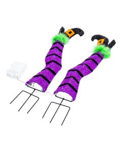 Estaca pierna bruja con luz led para exterior multicolor surtido