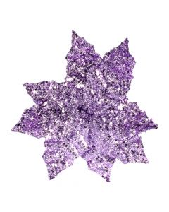 Flor artificial navideña 25cm purpura