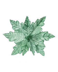 Flor artificial navideña verde menta
