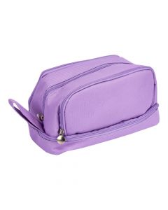 Cartuchera con zipper 4 compartimientos lila