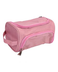 Cartuchera con zipper rosada