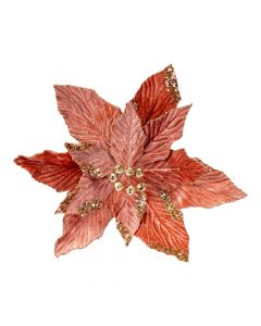 Flor navideña oro rosa