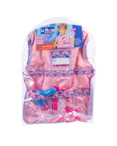 Disfraz estilista rosado lila