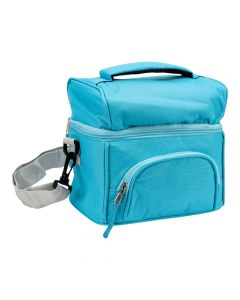Lonchera 2 compartimientos celeste