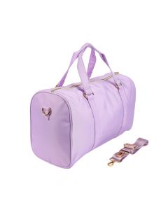 Bolso viaje con zipper lila y dorado