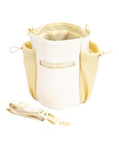 Bolsa tela para botella beige