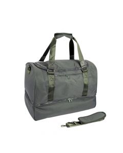 Bolso viaje con zipper y asas gris
