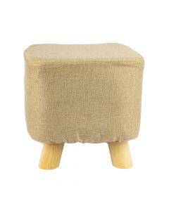 Banco madera cuadrado beige
