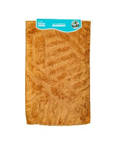 Alfombra afelpada marrón baño