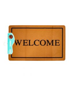 Alfombra welcome marrón 50x80 cm