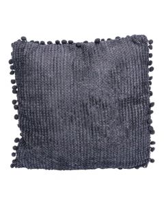 Almohadón negro con relieve