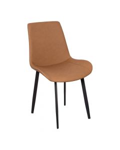 Silla metálica marrón moderna