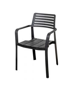 Silla plástica negra moderna