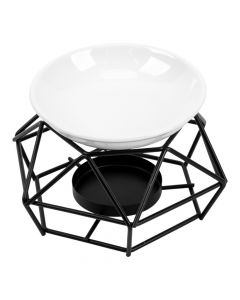 Quemador hexagonal negro blanco