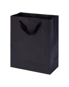 Bolsa de papel negra mediana