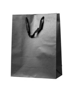 Bolsa de papel negra grande