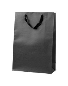 Bolsa de papel negra amplia