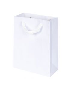 Bolsa de cartulina blanca mediana
