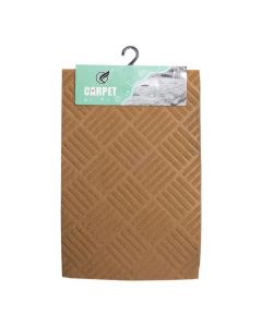 Alfombra afelpada rayas marrón