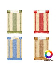 Alfomba fibra de franjas elegante