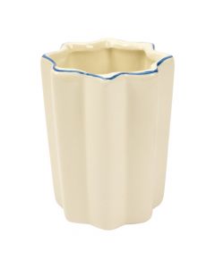 Portacepillo porcelana rayas azul