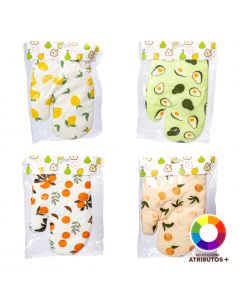 Guante cocina diseño frutas