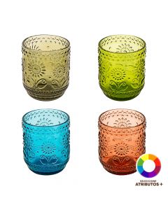 Vaso vidrio flores surtido