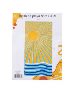 Toalla playa sol amarillo