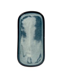 Bandeja porcelana azul rectangular